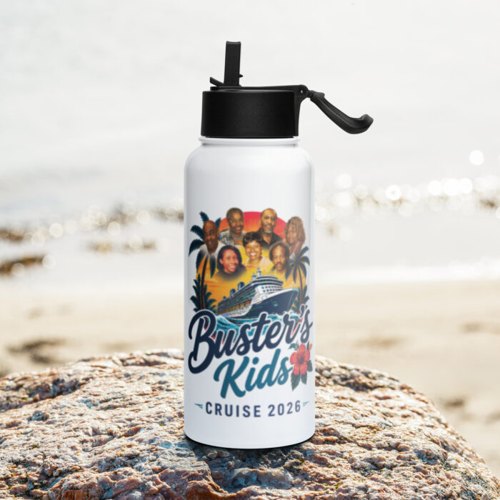 2026 Buster's Kids Cruise Stainless steel water bottle with a straw lid